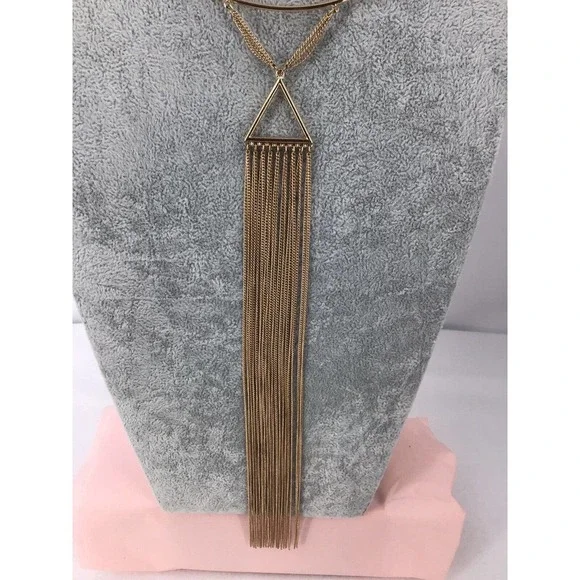 Iandry Fashion Matchstick Collar Necklace Gold Tone - Picture 6 of 10